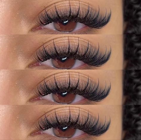 Lash Extensions Picture Ideas, Full Wispy Lashes, Bratz Lash Extensions, 25mm Lash Extensions, Full Cat Eye Lash Extensions, Lash Mapping Eyelash Extensions Wispy, Different Lash Styles, Lashes Types, Last Extensions