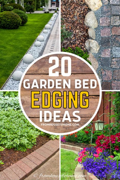 I love these garden edging ideas for my flower beds. There are so many different styles. From classics like stone and brick to more adventurous modern options and DIY ideas, you can separate your lawn from your garden in style. Garden Bed Edging Ideas, Wood Garden Edging, Bed Edging Ideas, Garden Bed Edging, Flower Bed Edging, Garden Edging Ideas, House Florida, Brick Garden, Edging Ideas