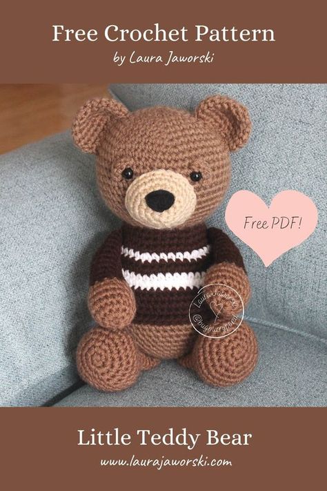 Toys Quotes, Crochet Teddy Bear Pattern Free, Teddy Bear Patterns Free, Amigurumi Teddy Bear, Bear Patterns Free, Crochet Bear Patterns, Crochet Teddy Bear Pattern, Bunny Crochet, Crochet Baby Toys