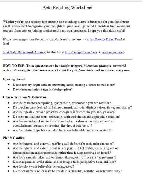 Questions For Beta Readers, Questions To Ask Beta Readers, Beta Reader Worksheet, Beta Reader Questions, Beta Reading, Beta Reader, Editing Writing, Reading Worksheets, Novel Writing