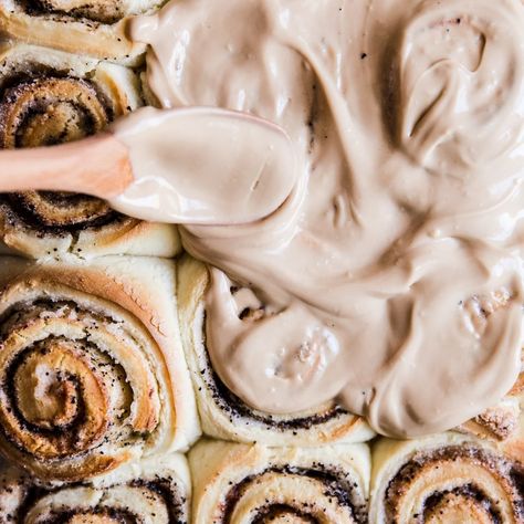 Purewow Recipes, Maple Cream Cheese, Bread Dishes, Breakfast For A Crowd, Maple Cream, Fall Recipe, Recipe Dessert, Sticky Buns, Cream Cheese Icing