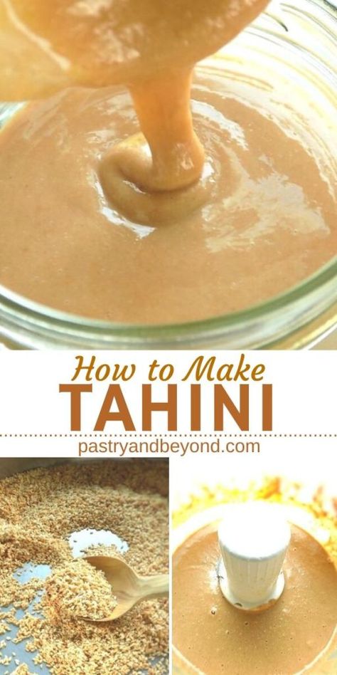 Make Tahini, How To Make Tahini, Hummus Recipe Homemade, Homemade Tahini, Tahini Recipe, Vegan Sauces, Lebanese Recipes, حلويات صحية, Hummus Recipe