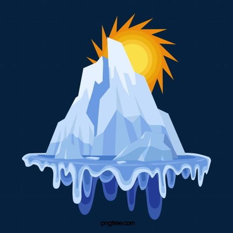 Melting Glaciers Illustration, Ice Melting Drawing, Glacier Drawing, Melting Drawing, Ice Glaciers, Melting Art, Ice Drawing, Melting Glaciers, Glaciers Melting