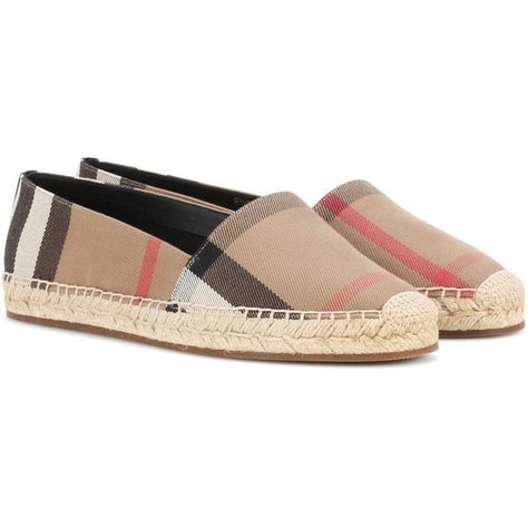 Burberry Espadrilles, Brown Espadrilles, Designer Espadrilles, Checkered Shoes, Canvas Sandals, Shoes Canvas, Burberry Shoes, Sandals Brown, Brown Shoes