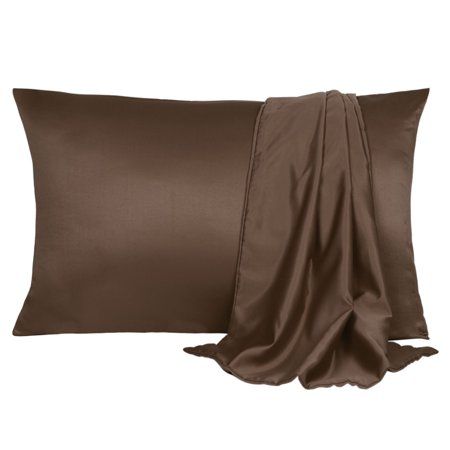 Brown Silk Pillowcase, Fun Pillow Cases, Salon Blowout, Dessert Cafe, Envelope Pillow, Gold Dessert, Chocolate Gold, Silk Pillow Cover, Satin Pillow