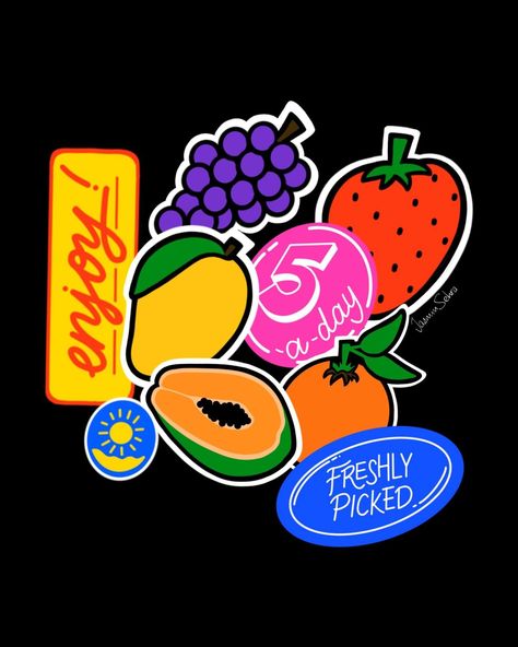 You Creative Media (formerly Femme Type) в Твиттере: «Fruit lettering & illustrations by @jasminsehra 🍓🍇🍊🥭 #youcreativemedia #fruits #fruitstickers #fruitshop #graphicdesign #illustration #delmonte #chiquita fruitillustration #fruitlover #fruitart #jasminsehra https://t.co/DR6ecmSIvA» / Твиттер Fruit Lettering, Fruit Typography, Funky Fruit, Playful Art, Creative Media, Fruit Shop, Fruit Illustration, Fruit Design, Fruit Art