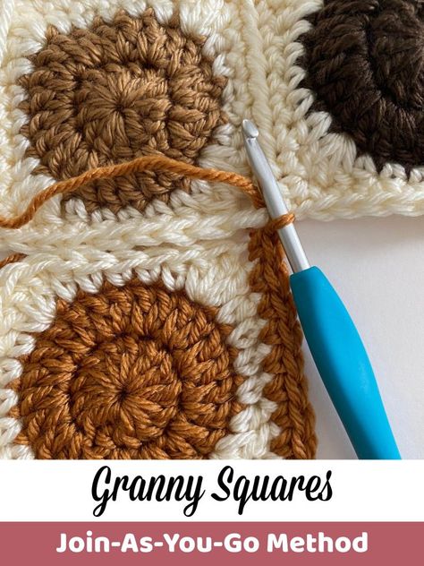 Join As You Go Granny Square, How To Join Granny Squares, Crochet Joining Techniques, Simple Granny Square, Granny Square Top, Joining Granny Squares, Crochet Granny Square Tutorial, Granny Square Tutorial, Half Double Crochet Stitch