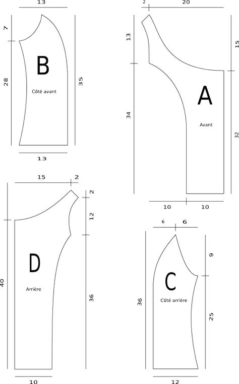 Bustier Pattern (for a size 38, but it is a scale, so expandable with a photocopier for example) Patron Corset Bustier, Patron Corset, Easy Bustier Pattern, Bustier Pattern Drafting, Dirndl Pattern, Bustier Pattern, T Shirt Sewing Pattern, Corset Sewing Pattern, Sewing Machine Basics