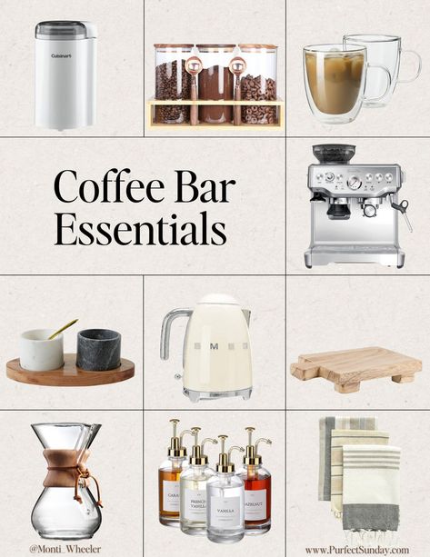 Coffee Bar, Coffee Bar Aesthetic, Coffee Bar Essentials, Coffee Corner, Coffee Station, Coffee Station Decor Corner Coffee Station, Coffee Bar Aesthetic, Coffee Corner Kitchen, Coffee Bar Essentials, At Home Coffee Bar, Aesthetic Coffee Bar, Barista School, Coffee Station Decor, Breville Espresso