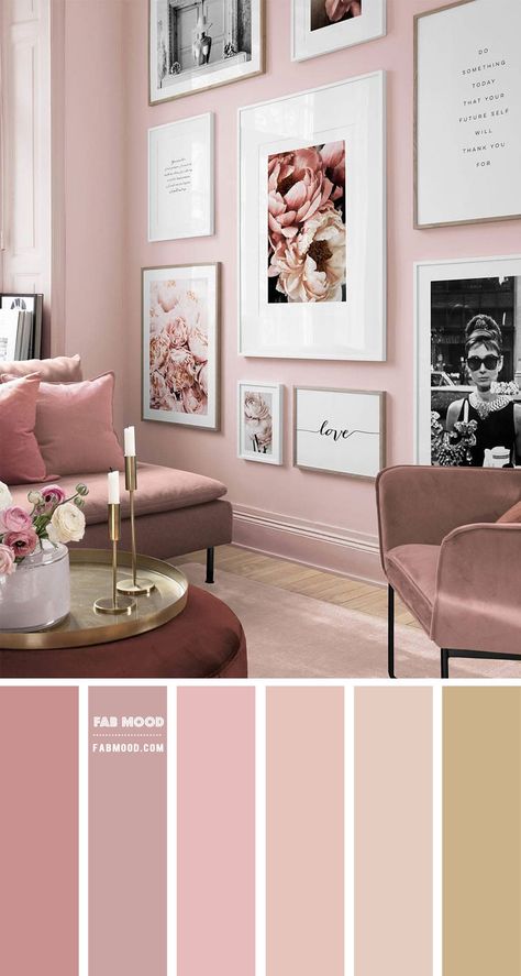 living room Archives - Page 2 of 6 - Fabmood | Wedding Colors, Wedding Themes, Wedding color palettes Blush Pink Living Room, Pink Living Room Decor, Deco Rose, Pink Living Room, Living Room Color Schemes, Room Color Schemes, Hus Inspiration, Pink Bedroom, Pink Room