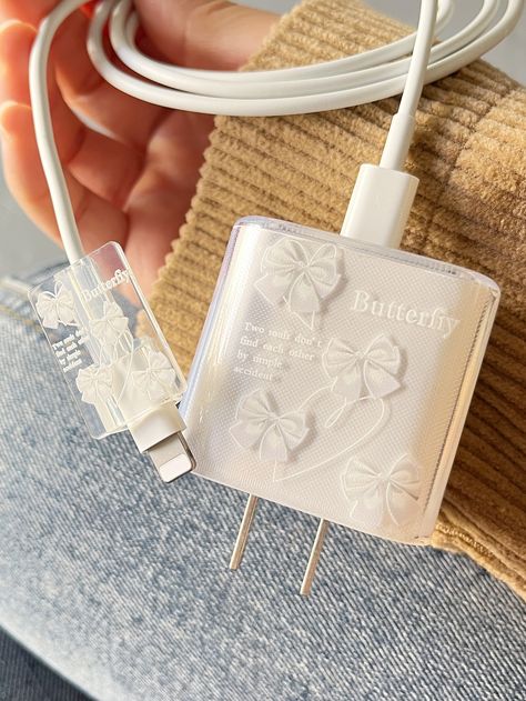 White  Collar     Embellished   Cell Phones & Accessories Wireless Charger Aesthetic, Phone Charger Aesthetic, I Pad Aesthetic, Charger Ideas, Ipad Essentials, Creative Iphone Case, Airpods Apple, Charger Case, Accessoires Iphone