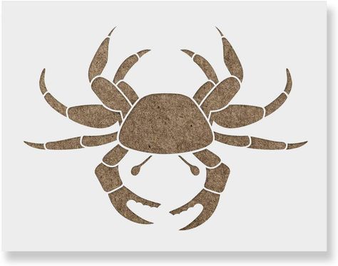 Amazon.com: Crab Stencil Template - Reusable Stencil with Multiple Sizes Available Crab Stencil, Crab Crafts, Diy Wall Design, Stencil Wall Art, Crab Art, Laser Cut Stencils, Stencils For Painting, Animal Stencil, Nature Inspired Decor