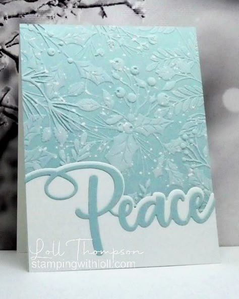 Embossing Folder Christmas Cards, Embossed Christmas Cards, 2024 Card, Card Stamping, I'm Sick, Embossed Printing, Christmas Challenge, Envelope Art, Card Sayings