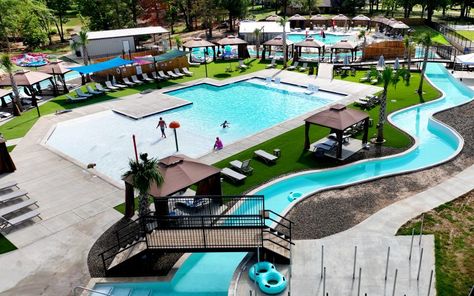 Resorts In Texas, Poolside Food, Luxury Rv Resorts, Lazy River Pool, Rv Resorts, Poolside Cabana, Camp House, Swim Up Bar, Rv Resort