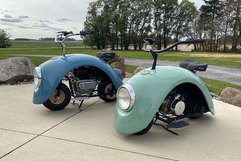 Xe Bugatti, Sepeda Bmx, Scooters Vespa, Classic Volkswagen Beetle, Motor Trail, Old Car Parts, Retro Bikes, Volkswagen New Beetle, Classic Volkswagen