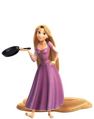 Cartoon Girl, Kingdom Hearts, Frying Pan, Frying, Rapunzel, Tangled, Purple