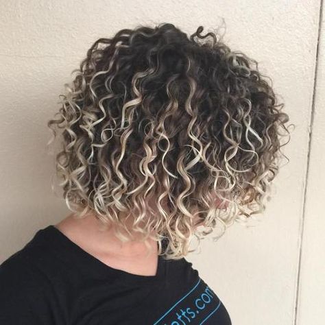 Curly Brown Bob With Highlights Loose Curly Updo, Afro Look, 3a Curly Hair, Ombre Curly Hair, Blonde Balayage Highlights, Highlights Curly Hair, Curly Hair Photos, Blonde Curly Hair, Naturally Curly Hair