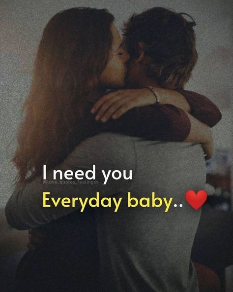 Quotes True Love, Love Quotes For Crush, Most Romantic Quotes, Cute Relationship Quotes, Romantic Quotes For Her, I Need You Love, Sweet Romantic Quotes, Instagram Captions For Friends, Love Quotes For Girlfriend