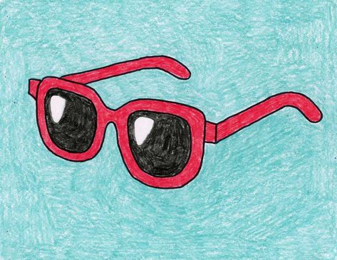 Easy How to Draw Sunglasses Tutorial and Sunglasses Coloring Page Van Gogh Coloring, Miro Artist, Artist Monet, Artist Van Gogh, Collaborative Mural, Sharpie Permanent Markers, Winter Drawings, Sharpie Markers, Sharpie Marker