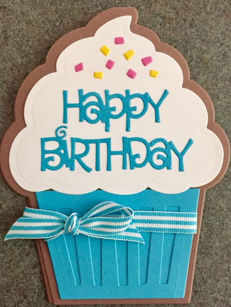 Stamps of Life Happy Birthday Diy Bday Cards, Invitaciones Candy Land, Birthday Card Making, Cricut Birthday Cards, Cupcake Birthday Cards, Cupcake Cards, Cricut Birthday, Cupcake Card, Get Crazy