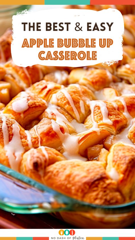 Apple Casserole Dessert, Apple Bubble Up Casserole, Apple Pie Bubble Up, Apple Bubble Up Bake, Apple Dumpling Casserole, Biscuit Apple Pie Desserts, What To Make With Apple Pie Filling, Apple Pie Biscuits Recipe, Biscuits And Apple Pie Filling