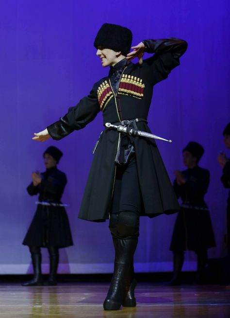 Young Circassian man in traditional wear, Circassian boy, dance, costume, ballet, cultures of Europe, folklore Russian Cold Outfit, Russian Cultural Clothing Men, Traditional Siberian Clothing Men, Mens Ballet Outfit, Russian Mens Fashion Traditional, Traditional Russian Mens Clothing, Traditional Polish Clothing Men, Russian Dance Traditional, French Traditional Clothing Men