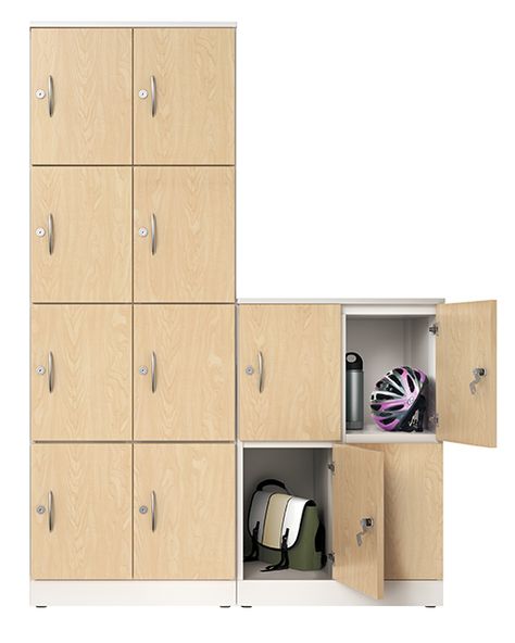 Great Openings locker system #lockers #greatopenings  #solutionsstudio Wooden Locker Ideas, Locker Cabinet Design, Loker Ideas, Built In Cubbies, Lactation Room, Small Lockers, Live Music Bar, Wood Lockers, Locker Ideas