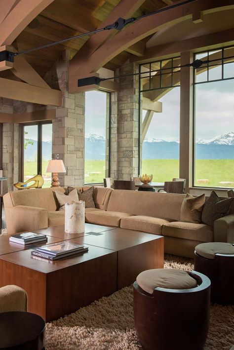 LAST CHANCE RANCH - Locati Architects & Interiors | Bozeman, Big Sky Architects Locati Architects, Luxury Ranch House Plans, Luxury Ranch, Open Floor House Plans, Ranch Homes, House Plans One Story, Mountain House Plans, Farm Houses, Spanish Style Homes