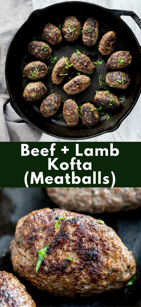 Lamb Beef Meatballs, Ground Lamb And Beef Recipes, Lamb And Beef Kofta, Lamb And Beef Meatballs, Lamb Kofta Recipe, Kofta Meatballs, Ground Lamb Recipes, Pirate Food, Lamb Koftas