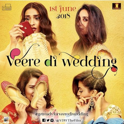 Wedding Movie Poster, بريانكا شوبرا, كاترينا كيف, Veere Di Wedding, Wedding Trailer, Wedding First Look, Bollywood Posters, Bollywood Cinema, Wedding Movies