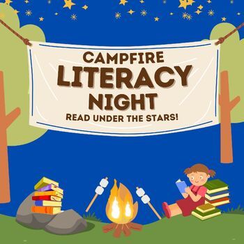 An all-inclusive Family Campfire Literacy Night "Make and Take" with activities,  games, and more! Everything you could possibly need to get startedis included to help you make an unforgettable night of fun and reading for your school community.Perfect for librarians, reading specialists, teachers, principals - anyone you might know who might plan a literacy night for a school setting.Included: Planning pages Ideas for stations, activities, snacks, etc. BookmarksParent brochures Volunteer Badges Campfire Reading Night, Reading Parent Night Ideas, Fall Family Literacy Night Activities, Literacy Night Make And Take, Family Night School Ideas, Parent Literacy Night Activities, Reading Under The Stars Literacy Night, Family Reading Night Themes, Fall Literacy Night Activities