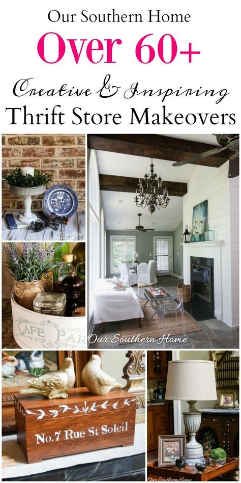 Over 60+ creative and inspiring thrift store décor makeovers Farmhouse Thrift Store Makeovers, Diy Thrift Store Crafts, Thrift Store Upcycle, Upcycled Ideas, Thrift Store Makeover, Thrift Store Diy, Thrifted Home, Thrifted Home Decor, Thrift Store Shopping