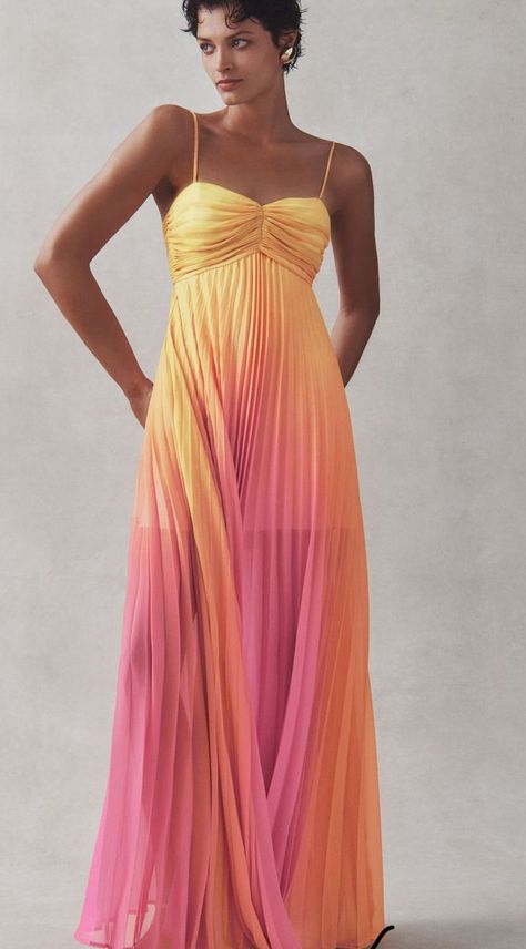 Ombre Maxi Dress, Ombre Dress, Guest Attire, Wedding Attire Guest, Cute Prom Dresses, Chiffon Maxi, Chiffon Maxi Dress, Hoco Dresses, Dress Inspo