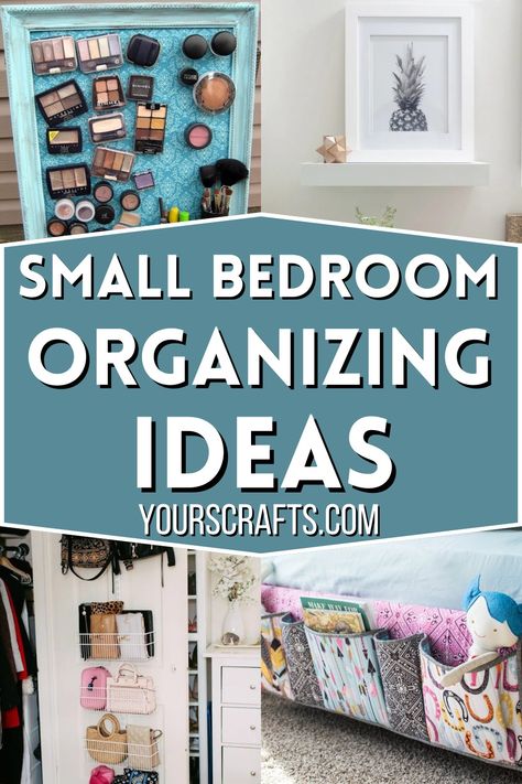 Small Bedroom Organizing Ideas Small Space Bedroom Organization, Bedroom Organization Ideas Small Rooms, Small Space Organization Bedroom, Reorganize Bedroom Ideas, Organizing Small Bedrooms, Small Room Organization Bedroom, Tiny Bedroom Storage Ideas, Organize Small Bedroom, Storage Ideas For Small Bedrooms