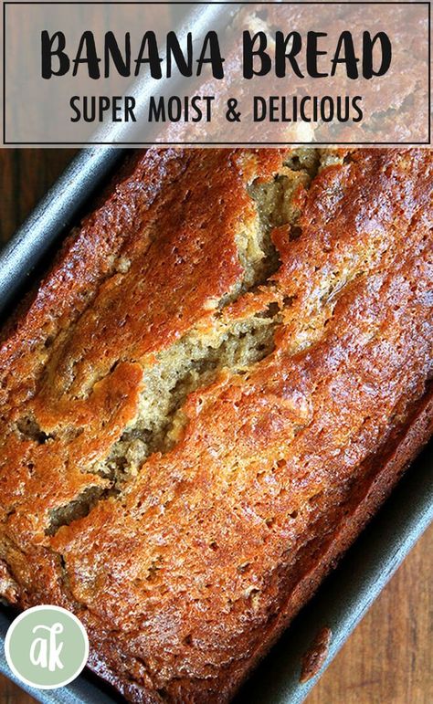 Top Rated Banana Bread Recipe, Chewy Banana Bread, Double Banana Bread Recipe, Banana Bread Recipe With Measurements, Banana Bread Recipe Best, Overly Ripe Bananas Recipes, Banana Bread Moist Recipe, Crispy Banana Bread Recipe, Bannan Bread Recipe Moist