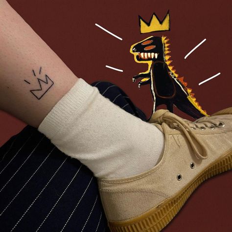 Basquiat Crown Tattoo, Basquiat Tattoo, Basquiat Crown, Crown Tattoo, Tattoo Inspo, Ink Art, Tattoos And Piercings, I Tattoo, Tatting