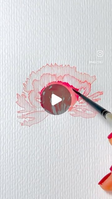 Carnation Watercolor Painting, Watercolours Painting Ideas, Watercolour Flowers Painting, Flower Watercolor Paintings, Mood Motivation, Flower Watercolour, Watercolour Drawings, Design Motivation, Watercolor Flowers Tutorial