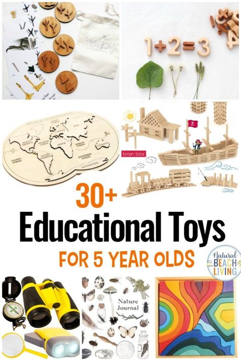 30+ Educational Toys for 5 Year Olds - Best Toys, 30+ best Educational Toys for 5 year olds! They focus on many different skills and activities, Give the gift of learning, combined with fun, and watch how they'll love to explore and continue to feed their minds with these educational toys, Montessori Toys, STEM Toys, Art Supplies and so much more.  #toys #gifts #montessori 5 Year Montessori, Stem Toys For Kindergarten, Montessori Gifts For Three Year Old, Toys For 5 Year Boy, Toys For Kindergarten, Kindergarten Toys, Educational Toys For Preschoolers, Montessori Activities Preschool, Diy Montessori Toys