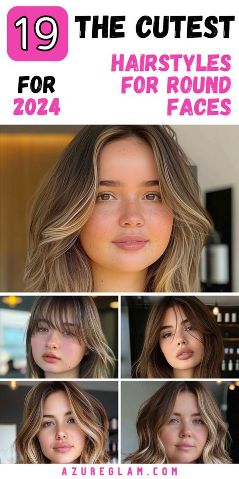 19 Hairstyles for Round Faces 2024: Trending Styles and Inspirations Straight Hair Round Face, Asian Hairstyles Round Face, Round Face Haircuts Medium, Latest Hairstyles For Ladies, Haircuts For Round Face Shape, Job Interview Hairstyles, Hair For Round Face Shape, Diamond Face Hairstyle, Square Face Hairstyles