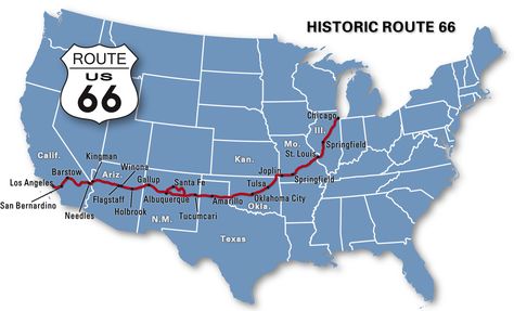 Route 66 was the route we traveled while it was still at its prime. Route 66 Map, Road 66, Route 66 Attractions, Route 66 Trip, Route 66 Road Trip, Grand Canyon Arizona, Road Trip Routes, Historic Route 66, Travel Route