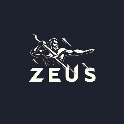 Zeus brand - Logos inspiration #logo Zeus Logo, Simple Graphic Design, Logos Vintage, Sports Logo Inspiration, Web Design Mobile, Learning Logo, Inspiration Logo Design, Logo Face, Gym Logo