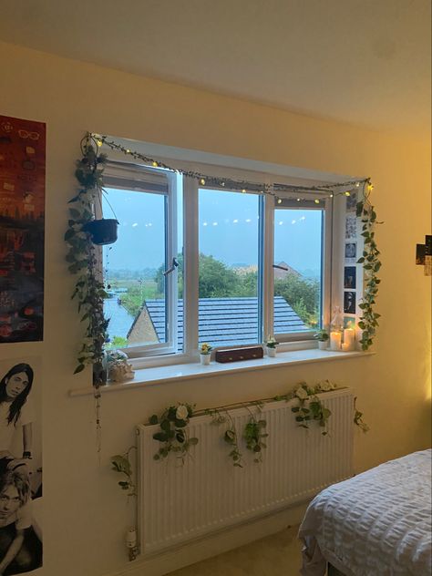 Above Window Decor Bedroom, Window Ledge Bedroom, Fairy Lights In Window, Window Ledge Decor Bedroom, Window Ledge Ideas, Above Window Decor, Window Ledge Decor, Tiny Condo, Ledge Decor