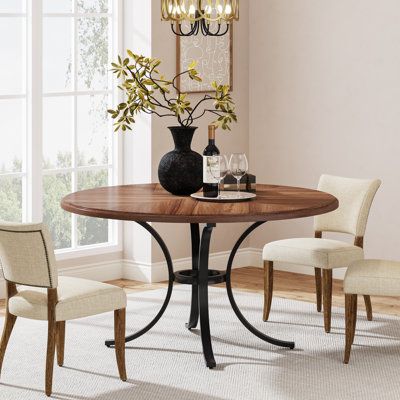 Vintage Dining Table Decor, Round Table Decor Dining, Small Dining Room Table Ideas, Kitchen Table 4 Chairs, Round Dining Room Tables, Small Round Dining Table, Modern Kitchen Table, Dining Table Round, Modern Kitchen Tables