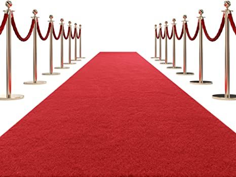 Amazon.com: HOMBYS Extra Thick Red Carpet Runner for Events, 3x10 Feet Not Slip Red Aisle Runway Rug for Party Wedding & Special Events Decorations : Home & Kitchen Hollywood Party Decorations, Gala Decorations, Events Decorations, Engagement Events, Red Carpet Runner, Prom Decor, Hollywood Party, Carpet Runner, Shades Of Red