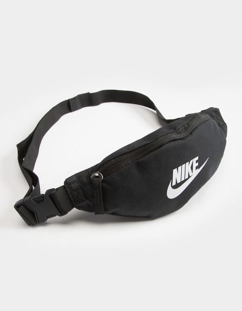 Nike Heritage Waistpack. The Buckle Snaps Together In The Middle Of The Strap For A Comfortable, Easy-To-Adjust Fit. The Bag Can Be Worn At Your Waist, Across Your Body Or Over Your Shoulder. Dual-Zipper On The Front Pocket Provides Easy Access To Larger Items. Dual-Zipper On The Back Keeps Smaller Items Stored Securely. Dimensions: 16"l X 4"w X 6"h. 100% Nylon. Spot Clean. Imported. Nike Accessories Products, Nike Waist Bag, Nike Shoulder Bag, Nike Bag, Waist Bag Women, Nike Bags, Nike Accessories, Waist Pack, Waist Bag