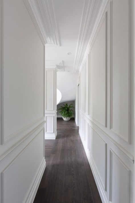 French Provincial Chateau - Intrim Mouldings French Moulding Wall, French Contemporary Home, French House Interior, French Provincial Interior Design, French Chateau Interiors, French Provincial Kitchen, Modern French Provincial, French Provincial Decor, Wall Molding Design