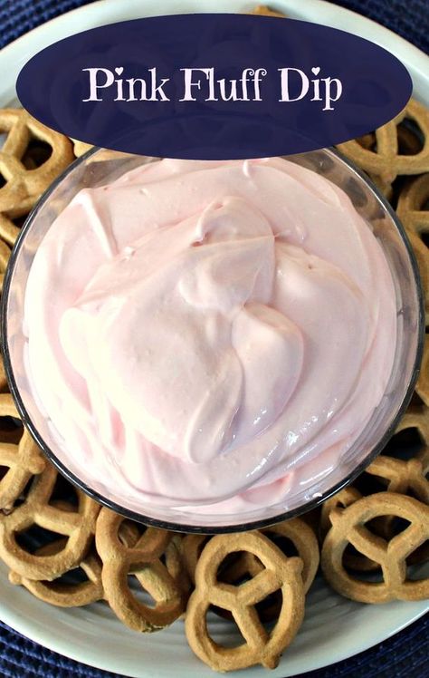 Pink Fluff Dip all you need are 3 ingredients. Fluff Dip, Pink Party Foods, Pink Fluff, Pink Snacks, Pink Flamingo Party, Ballet Birthday Party, Pink Desserts, Ballet Birthday, Pink Food