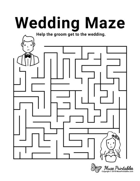 Free printable wedding maze. Download it at https://museprintables.com/download/maze/wedding/ Wedding Word Search Free Printable, Free Printable Wedding Coloring Pages, Free Wedding Coloring Pages, Wedding Colouring Page, Wedding Colouring Printables, Kid Wedding Activities, Wedding Color Pages, Kids Activities Wedding, Wedding Coloring Pages Free Printable