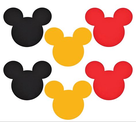 Mickey Mouse Cutouts, Mickey Mouse Theme Decoration, Mickey Mouse Cake Topper Printable, Mickey Mouse Decorations Birthday, Minnie Mouse Cricut Ideas, Imprimibles Mickey Mouse, Mickey Mouse Template, Mickey Mouse Theme Party, Mickey Mouse Party Decorations