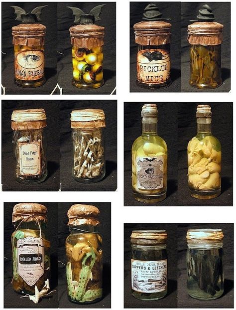 DYI Halloween ideas using Mason Jars! Halloween Apothecary Jars, Imprimibles Halloween, Halloween Jars, Halloween Potion Bottles, Halloween Apothecary, Halloween Bottles, Halloween Potions, Anniversaire Harry Potter, Halloween Labels